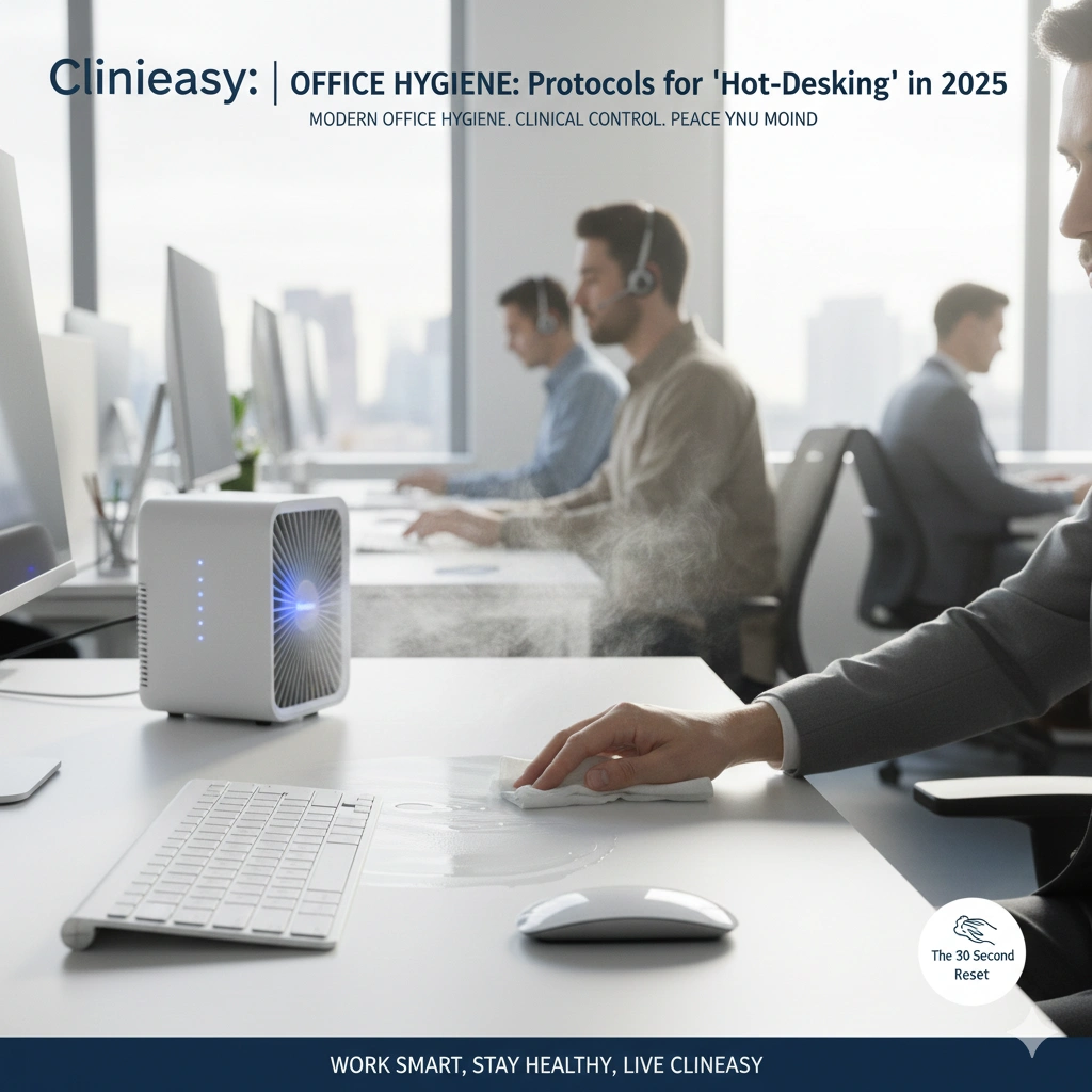 The Shared Desk: Hygiene Protocols for "Hot-Desking" in 2025