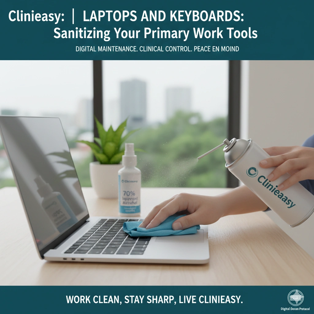 Laptops and Keyboards: Sanitizing Your Primary Work Tools