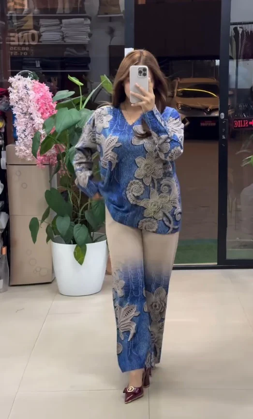 Women Printed Night Wear Cord Set-Trending Suits Free Size Set - Image 4