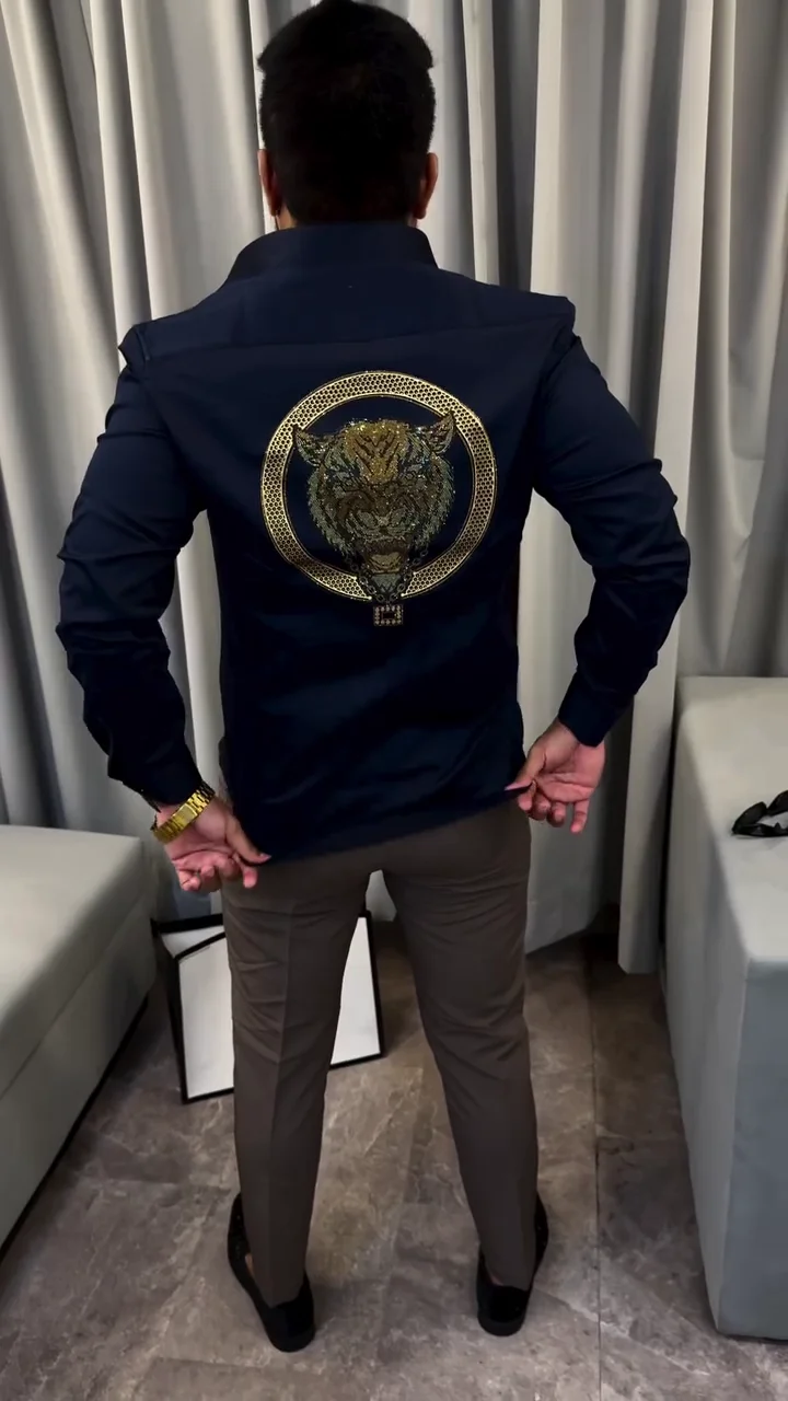 Men’s Slim-Fit Fancy Casual Shirt - Image 2