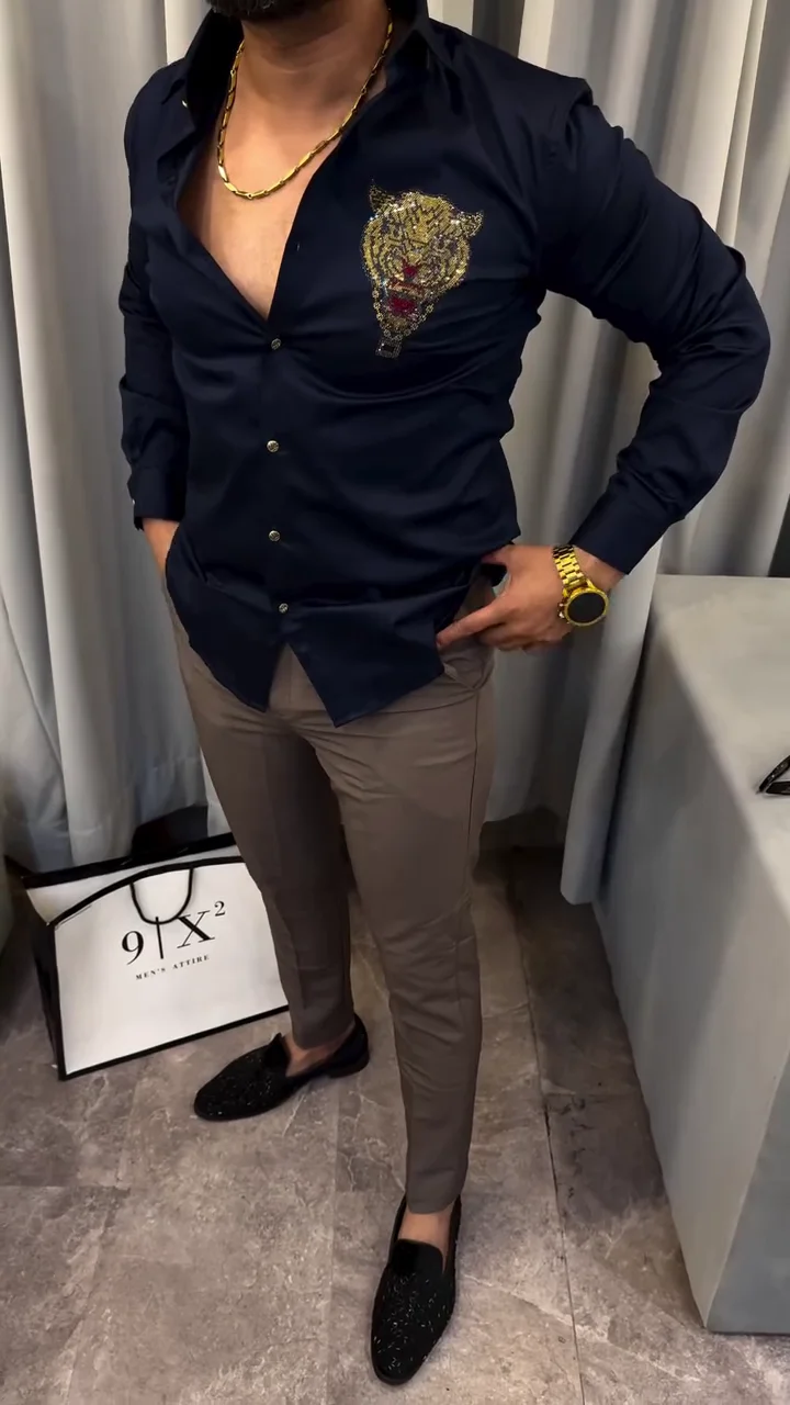 Men’s Slim-Fit Fancy Casual Shirt